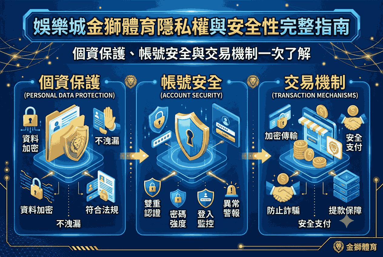娛樂城金獅體育隱私權與安全性完整指南：個資保護、帳號安全與交易機制一次了解